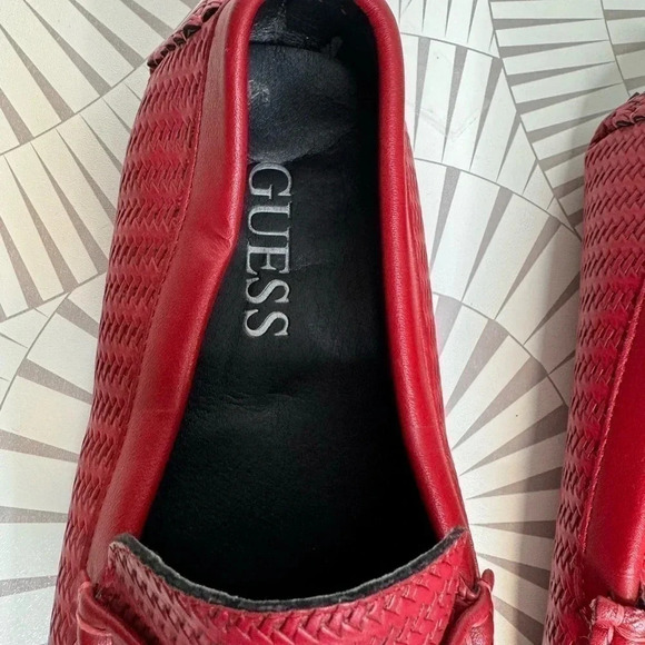MENS RED GUESS ADLER‎ LOAFERS - Picture 8 of 8